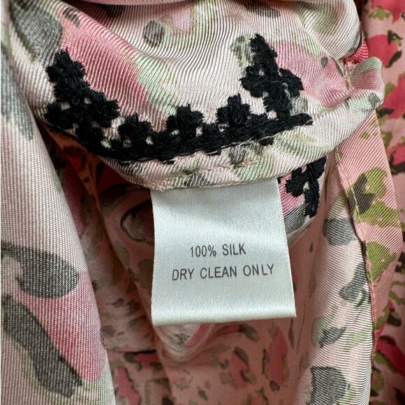 Irving & Fine 100% Silk Tunic Bohemian Lagen Look Embroidered Hippie Retro L - Picture 6 of 7